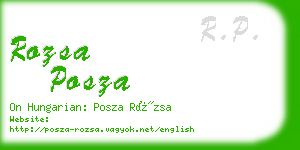 rozsa posza business card